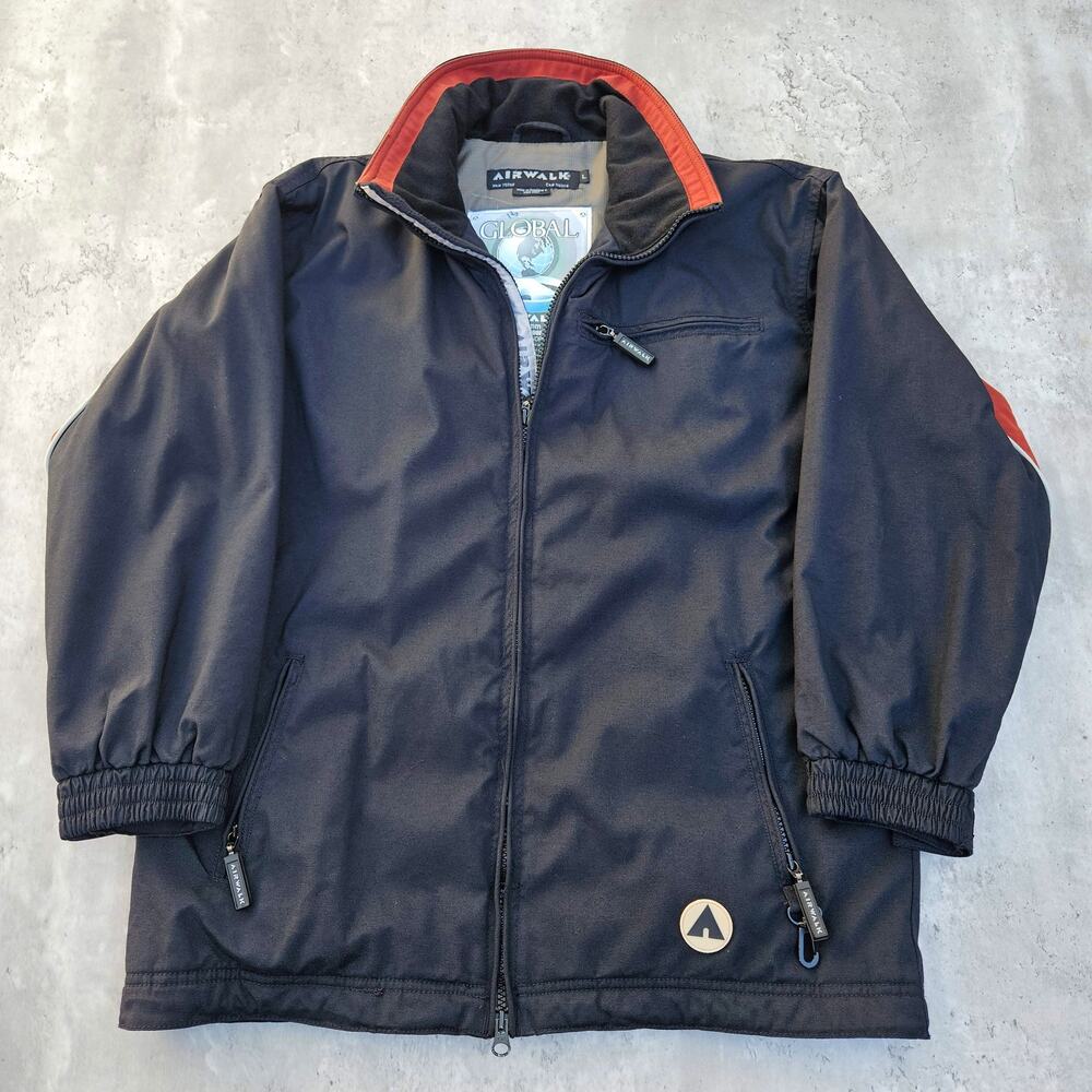 Vintage Airwalk Outerwear Jacket Snowboard Size Large Black